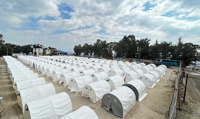 Rize Belediyesi'nin Çadırkent'i Hatay'da Depremzedelerin Hizmetinde