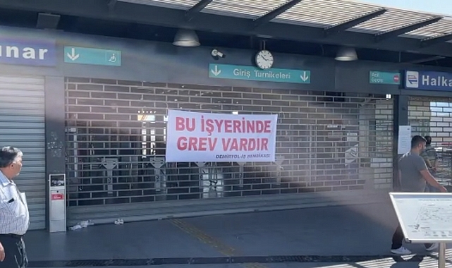 İzmir'de Metro ve Tramvay İşçilerinin Grevi Sürüyor