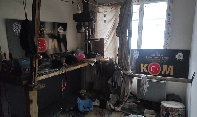 Rize'de Kaçak Silah Atölyesine Operasyon