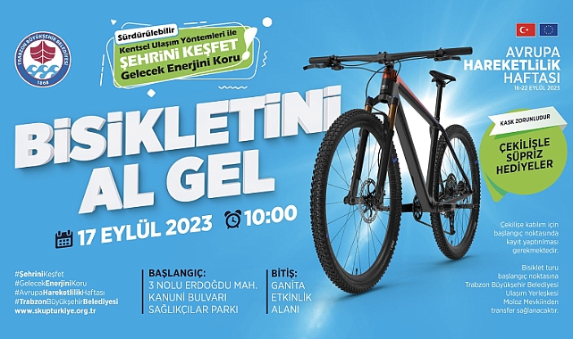 Trabzon Büyükşehir Belediyesi Avrupa Hareketlilik Haftası Kapsamında Bisiklet Turu Düzenleyecek