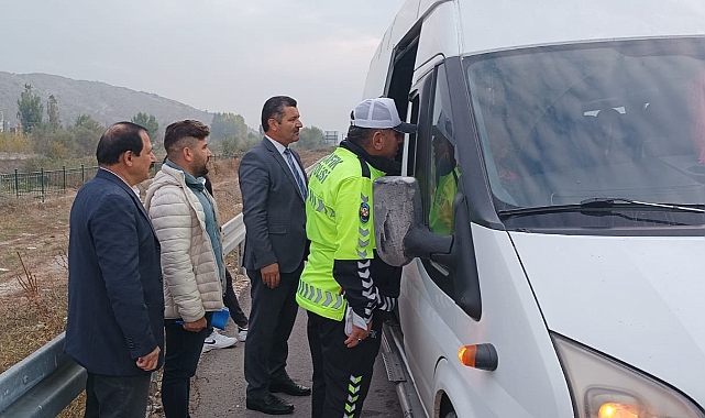 Tokat'ta Okul Servisi Denetimi Yapıldı