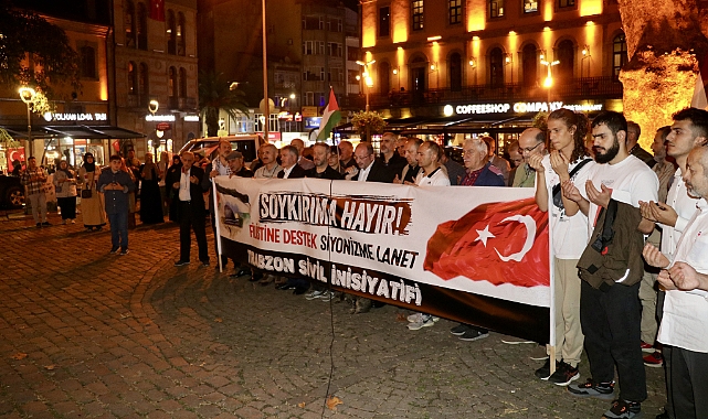 Trabzon'da İsrail'in Gazze Saldırısı Protesto Edildi