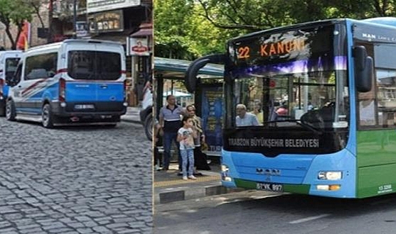 Trabzon'da Otobüs ve Dolmuş Ücretlerine Zam