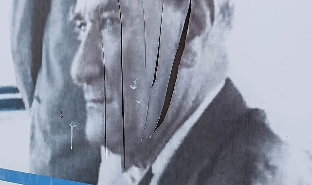Of'ta Atatürk'ün Portresine Yapılan Saldırıya CHP Of İlçe Başkanlığı'ndan Sert Tepki