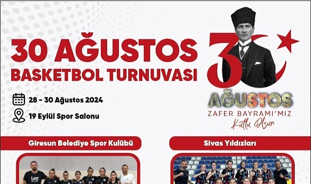 Giresun Belediyesi'nden 30 Ağustos Basketbol Turnuvası