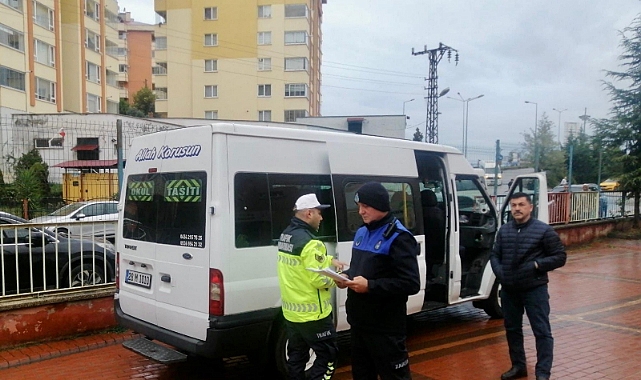 Giresun'da Öğrenci Servislerine Denetim Yapıldı