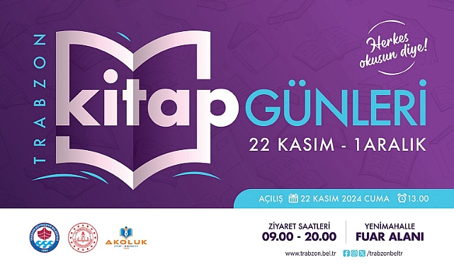 Trabzon Kitap Günleri 22 Kasım'da Başlıyor