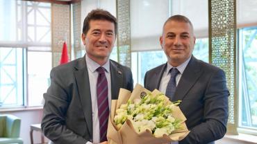 Başkan Kaya'dan Ortahisar'a Atanan Kaymakam Muhammed Lütfi Kotan'a Ziyaret