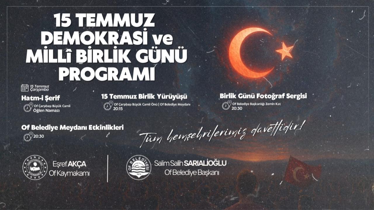 Başkan Sadıalioğlu'ndan 15 Temmuz'da Birlik Çağrısı
