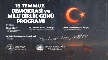 Başkan Sadıalioğlu'ndan 15 Temmuz'da Birlik Çağrısı